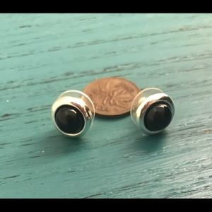 New earrings. Black and silver tone.